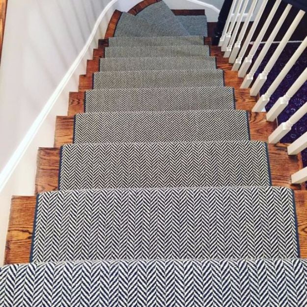 DIY Ideas With Carpet Scraps - Stair Carpet Runners - Cool Crafts To Make With Old Carpet Remnants - Cheap Do It Yourself Gifts and Home Decor on A Budget - Creative But Cheap Ideas for Decorating Your House and Room - Painted, No Sew and Creative Arts and Craft Projects http://diyjoy.com/diy-ideas-carpet-scraps