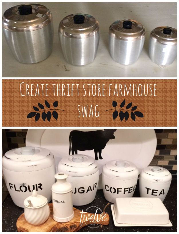 Best DIY Home Decor Crafts - Thrift Store Farmhouse Swag - Easy Craft Ideas To Make From Dollar Store Items - Cheap Wall Art, Easy Do It Yourself Gifts, Modern Wall Art On A Budget, Tabletop and Centerpiece Tutorials - Cool But Affordable Room and Home Decor With Step by Step Tutorials #diyhomedecor
