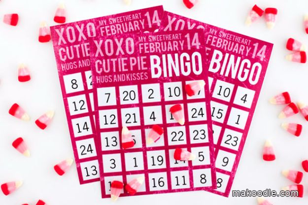 Cool Games To Make for Valentines Day - Valentines Bingo - Cheap and Easy Crafts For Valentine Parties - Ideas for Kids and Adults to Play Bingo, Matching, Free Printables and Cute Game Projects With Hearts, Red and Pink Art Ideas - Adorable Fun for The Holiday Celebrations #valentine #valentinesday