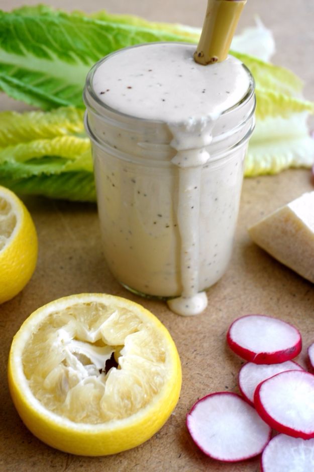 Salad Dressing Recipes - Best Creamy Parmesan Salad Dressing - Healthy, Low Calorie and Easy Recipes for Creamy Homeade Dressings - How To Make Vinaigrette, Mango, Greek, Paleo, Balsamic, Ranch, and Italian Copycat Dressings 