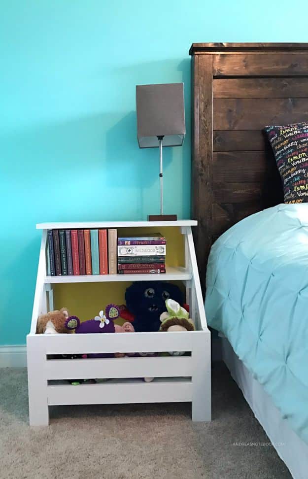 DIY Nightstands for the Bedroom - Build A Bookshelf Nightstand - Easy Do It Yourself Bedside Tables and Furniture Project Ideas - Thrift Store Makeovers For Your Room and Bed Side Night Stand - Storage for Books and Remotes, Cute Shabby Chic and Vintage Decor - Step by Step Tutorials and Instructions http://diyjoy.com/diy-nightstands-bedroom