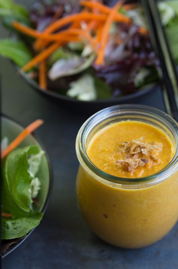 Salad Dressing Recipes - Carrot And Ginger Japanese Salad Dressing - Healthy, Low Calorie and Easy Recipes for Creamy Homeade Dressings - How To Make Vinaigrette, Mango, Greek, Paleo, Balsamic, Ranch, and Italian Copycat Dressings 