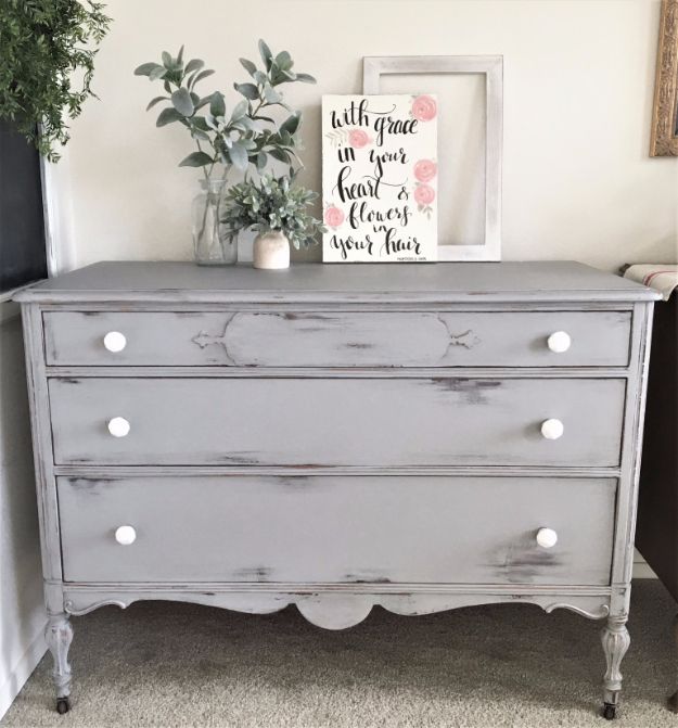 DIY Dressers - Chippy Dresser - Simple DIY Dresser Ideas - Easy Dresser Upgrades and Makeovers to Create Cool Bedroom Decor On A Budget- Do It Yourself Tutorials and Instructions for Decorating Cheap Furniture - Crafts for Women, Men and Teens http://diyjoy.com/diy-dresser-ideas