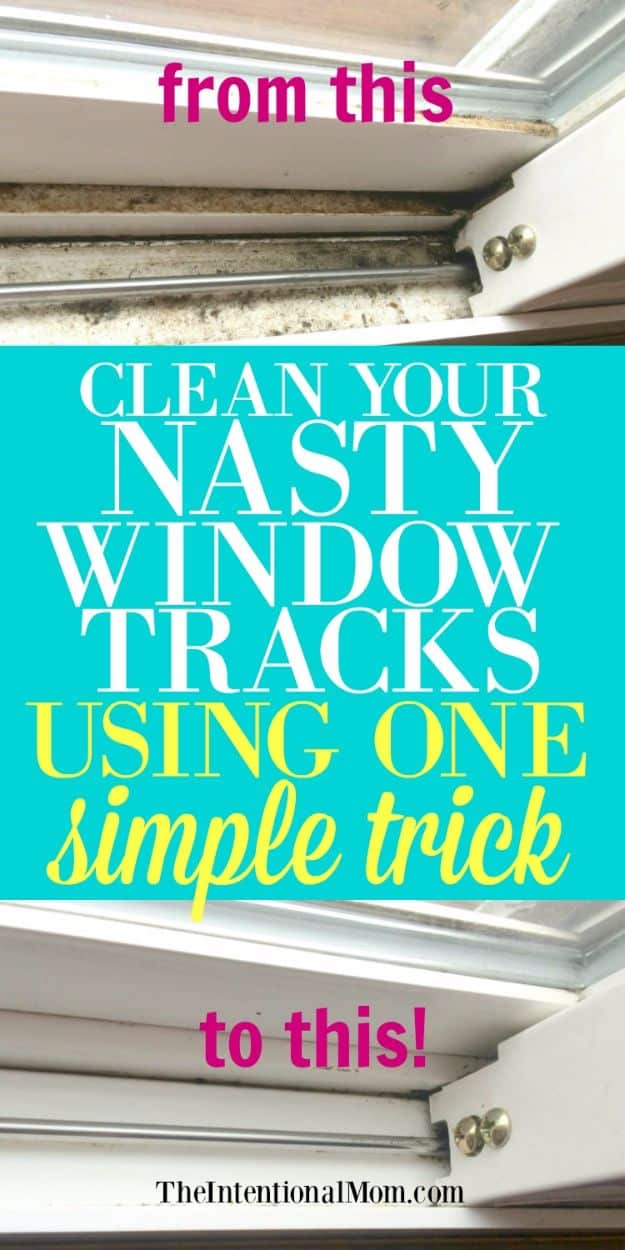 Best Spring Cleaning Ideas - Clean Your Nasty Window Tracks Using One Simple Trick - Easy Cleaning Tips For Home - DIY Cleaning Hacks and Product Recipes - Tips and Tricks for Cleaning the Bathroom, Kitchen, Floors and Countertops - Cheap Solutions for A Clean House #springcleaning