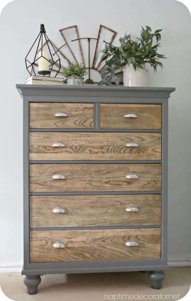 DIY Dressers - Contrast Color Dresser - Simple DIY Dresser Ideas - Easy Dresser Upgrades and Makeovers to Create Cool Bedroom Decor On A Budget- Do It Yourself Tutorials and Instructions for Decorating Cheap Furniture - Crafts for Women, Men and Teens http://diyjoy.com/diy-dresser-ideas