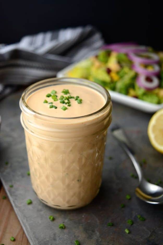 Salad Dressing Recipes - Creamy BBQ Ranch Dressing - Healthy, Low Calorie and Easy Recipes for Creamy Homeade Dressings - How To Make Vinaigrette, Mango, Greek, Paleo, Balsamic, Ranch, and Italian Copycat Dressings 