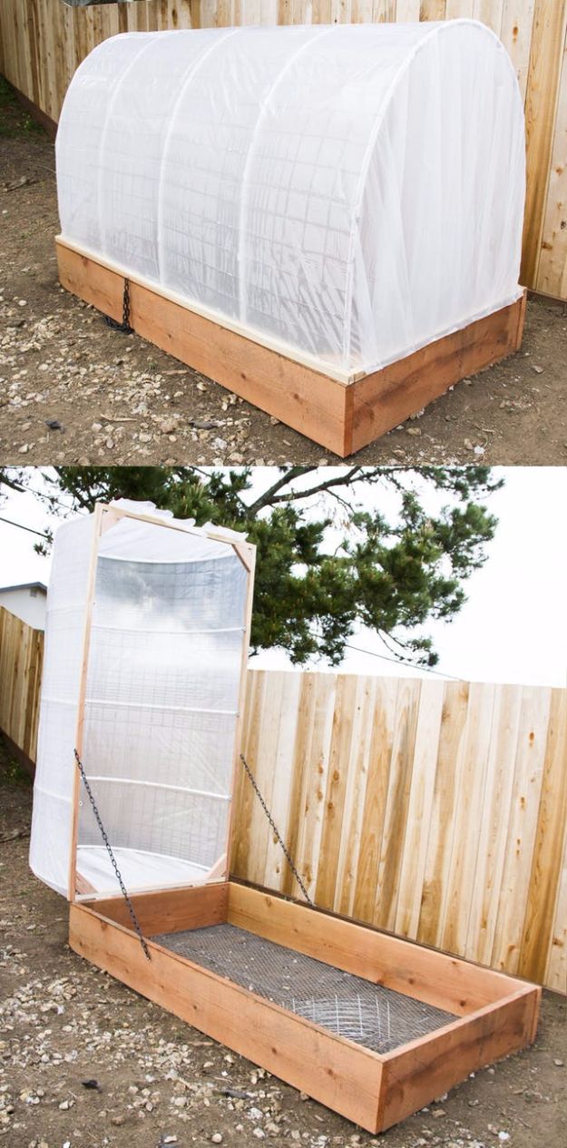 DIY Garden Beds - DIY Covered Greenhouse Garden - Easy Gardening Ideas for Raised Beds and Planter Boxes - Free Plans, Tutorials and Step by Step Tutorials for Building and Landscaping Projects - Update Your Backyard and Gardens With These Cheap Do It Yourself Ideas http://diyjoy.com/diy-garden-beds