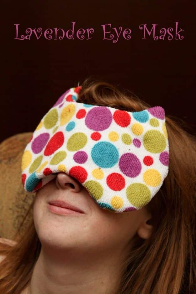 DIY Sleep Masks - DIY Lavender Eye Mask - Cute and Easy Ideas for Making a Homemade Sleep Mask - Best DIY Gift Ideas for Her - Cool Crafts To Make and Sell On Etsy - Creative Presents for Girls, Women and Teens - Do It Yourself Sleeping With Words, Accents and Fun Accessories for Relaxing   #diy #diygifts