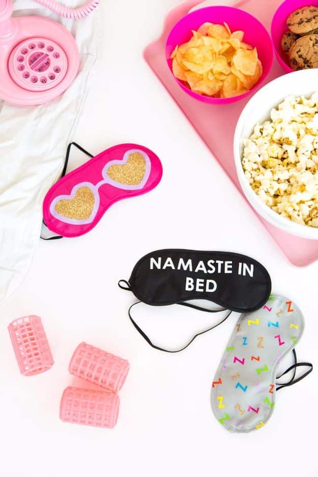DIY Sleep Masks - DIY Sleeping Eye Masks - Cute and Easy Ideas for Making a Homemade Sleep Mask - Best DIY Gift Ideas for Her - Cool Crafts To Make and Sell On Etsy - Creative Presents for Girls, Women and Teens - Do It Yourself Sleeping With Words, Accents and Fun Accessories for Relaxing   #diy #diygifts