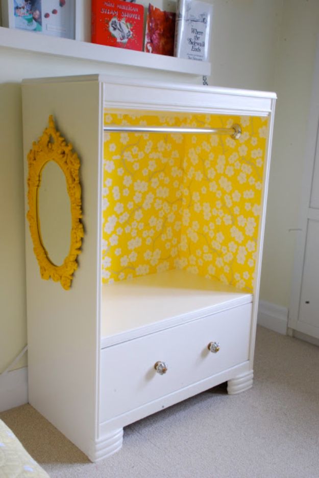 DIY Dressers - Dresser With Closet- Simple DIY Dresser Ideas - Easy Dresser Upgrades and Makeovers to Create Cool Bedroom Decor On A Budget- Do It Yourself Tutorials and Instructions for Decorating Cheap Furniture - Crafts for Women, Men and Teens http://diyjoy.com/diy-dresser-ideas