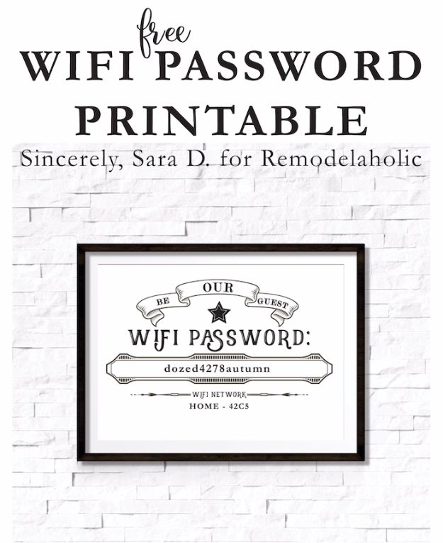 Best Free Printables for Crafts - Free Wifi Password Printable - Quotes, Templates, Paper Projects and Cards, DIY Gifts Cards, Stickers and Wall Art You Can Print At Home - Use These Fun Do It Yourself Template and Craft Ideas 