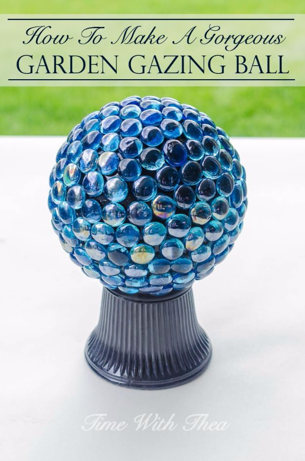 DIY Ideas With Beads - Gorgeous Garden Gazing Ball - Cool Crafts and Do It Yourself Ideas Made With Beads - Outdoor Windchimes, Indoor Wall Art, Cute and Easy DIY Gifts - Fun Projects for Kids, Adults and Teens - Bead Project Tutorials With Step by Step Instructions - Best Crafts To Make and Sell on Etsy 