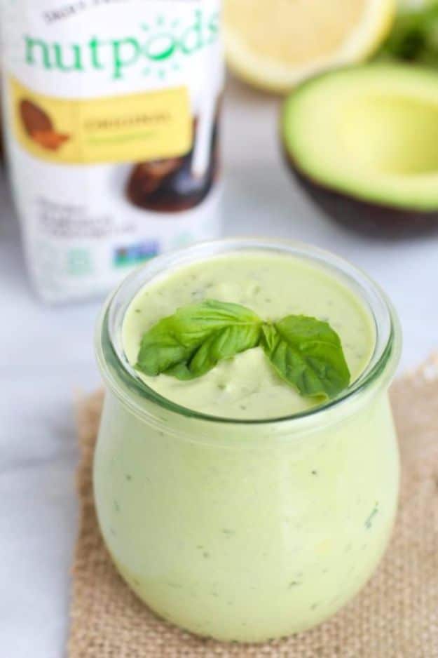Salad Dressing Recipes - Green Goddess Dressing - Healthy, Low Calorie and Easy Recipes for Creamy Homeade Dressings - How To Make Vinaigrette, Mango, Greek, Paleo, Balsamic, Ranch, and Italian Copycat Dressings 