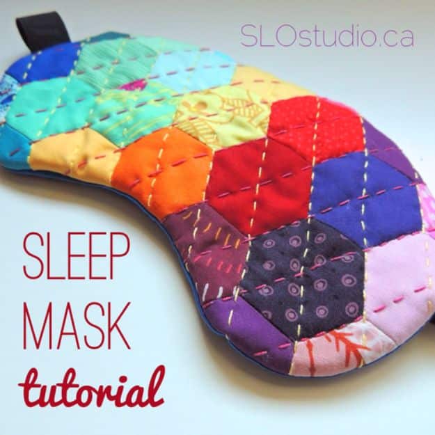 DIY Sleep Masks - Handmade Sleep Mask - Cute and Easy Ideas for Making a Homemade Sleep Mask - Best DIY Gift Ideas for Her - Cool Crafts To Make and Sell On Etsy - Creative Presents for Girls, Women and Teens - Do It Yourself Sleeping With Words, Accents and Fun Accessories for Relaxing   #diy #diygifts