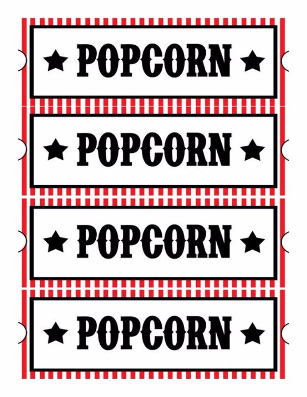 Best Free Printables for Crafts - Home Movie Theatre Night Free Printables - Quotes, Templates, Paper Projects and Cards, DIY Gifts Cards, Stickers and Wall Art You Can Print At Home - Use These Fun Do It Yourself Template and Craft Ideas 