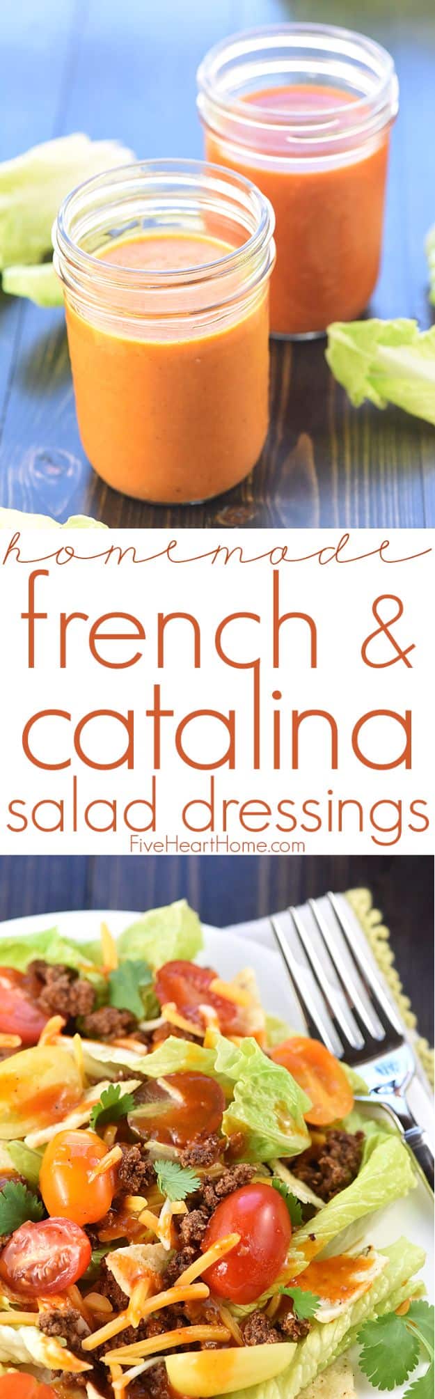 Salad Dressing Recipes - Homemade French & Catalina Salad Dressing - Healthy, Low Calorie and Easy Recipes for Creamy Homeade Dressings - How To Make Vinaigrette, Mango, Greek, Paleo, Balsamic, Ranch, and Italian Copycat Dressings 