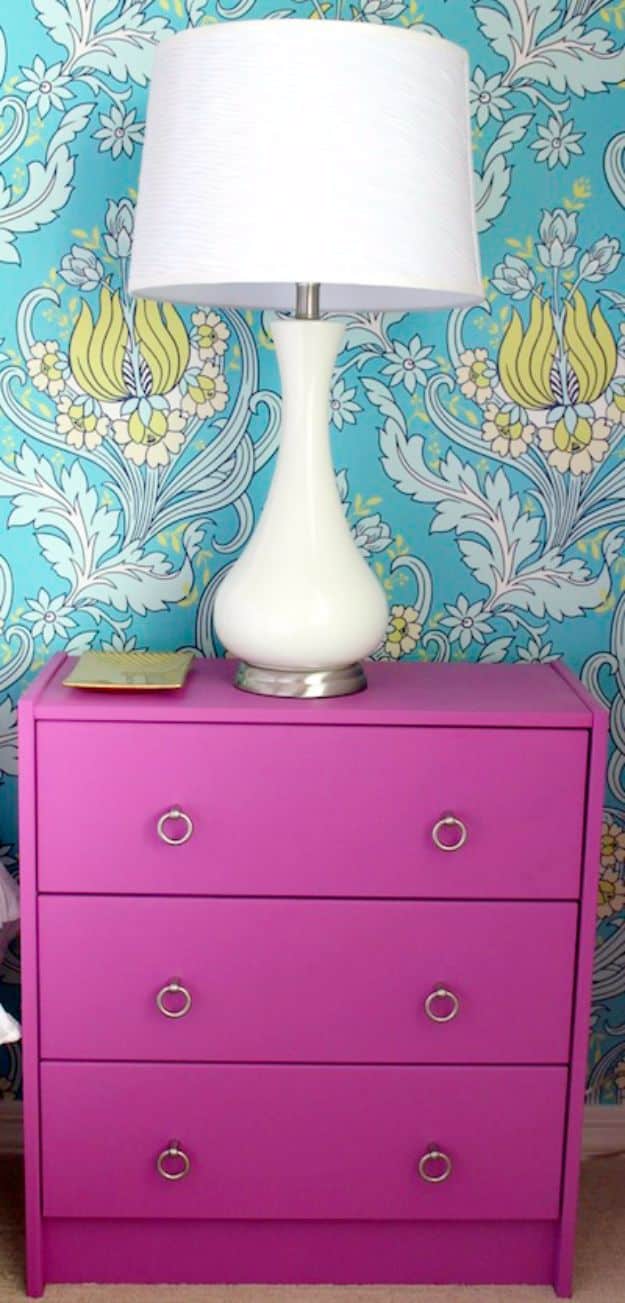 DIY Nightstands for the Bedroom - Ikea Rast Nightstand DIY - Easy Do It Yourself Bedside Tables and Furniture Project Ideas - Thrift Store Makeovers For Your Room and Bed Side Night Stand - Storage for Books and Remotes, Cute Shabby Chic and Vintage Decor - Step by Step Tutorials and Instructions http://diyjoy.com/diy-nightstands-bedroom