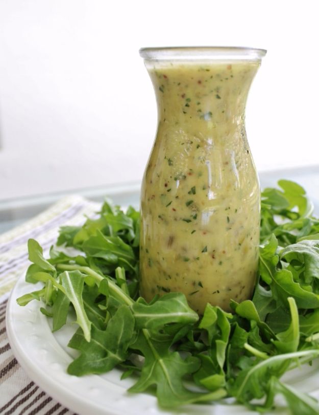 Salad Dressing Recipes - Lemon Caper Salad Dressing - Healthy, Low Calorie and Easy Recipes for Creamy Homeade Dressings - How To Make Vinaigrette, Mango, Greek, Paleo, Balsamic, Ranch, and Italian Copycat Dressings 