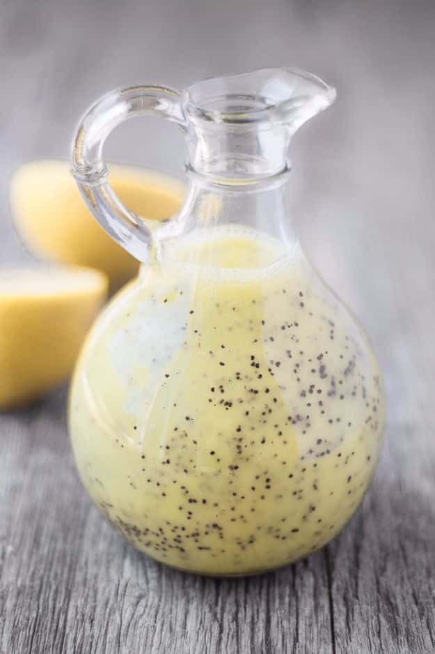 Salad Dressing Recipes - Lemon Poppy Seed Dressing - Healthy, Low Calorie and Easy Recipes for Creamy Homeade Dressings - How To Make Vinaigrette, Mango, Greek, Paleo, Balsamic, Ranch, and Italian Copycat Dressings 