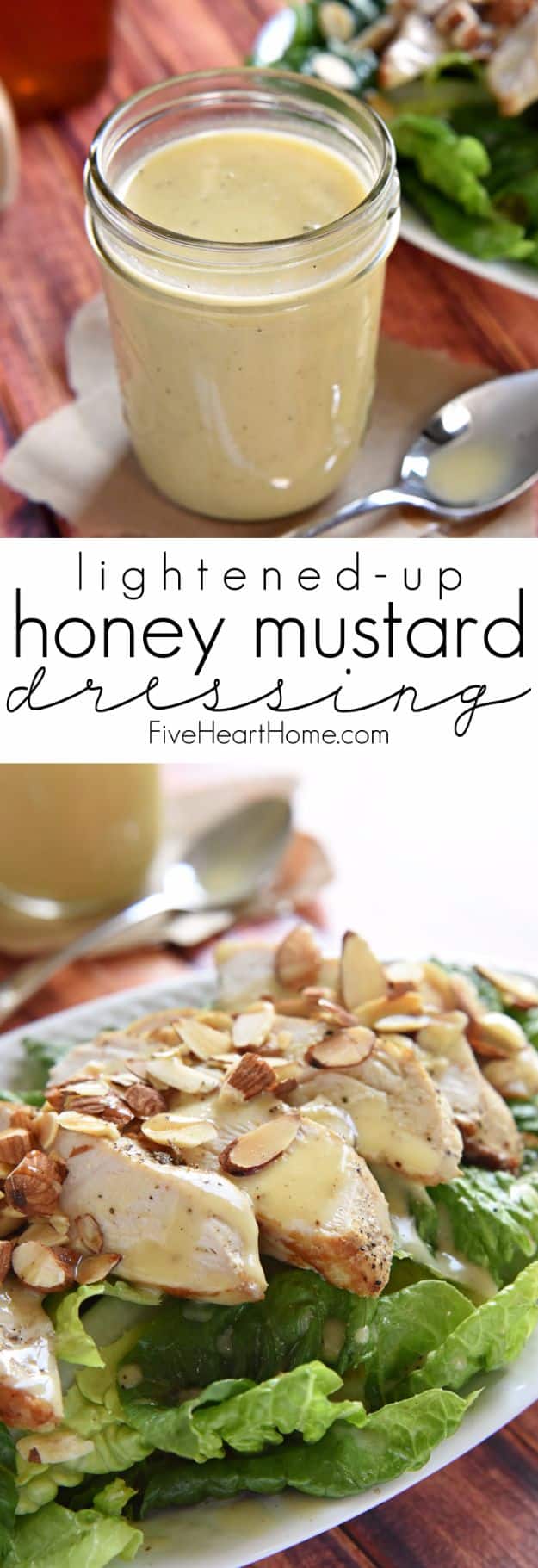 Salad Dressing Recipes - Lightened-Up Honey Mustard Dressing - Healthy, Low Calorie and Easy Recipes for Creamy Homeade Dressings - How To Make Vinaigrette, Mango, Greek, Paleo, Balsamic, Ranch, and Italian Copycat Dressings 