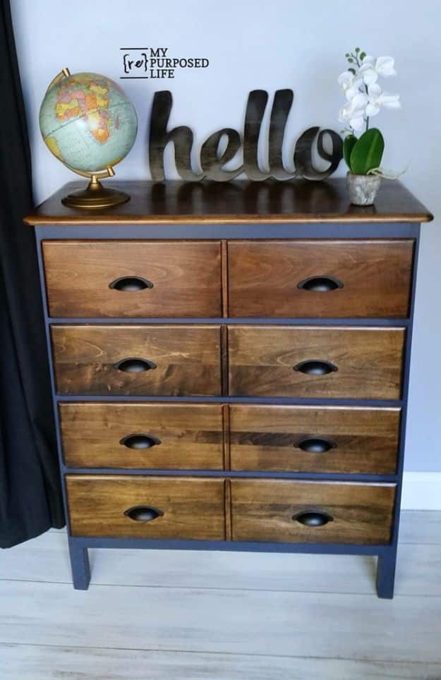 DIY Dressers - Modified Dresser - Simple DIY Dresser Ideas - Easy Dresser Upgrades and Makeovers to Create Cool Bedroom Decor On A Budget- Do It Yourself Tutorials and Instructions for Decorating Cheap Furniture - Crafts for Women, Men and Teens http://diyjoy.com/diy-dresser-ideas