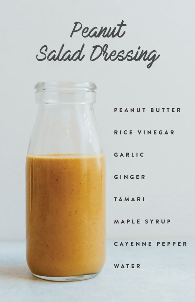 Salad Dressing Recipes - Peanut Salad Dressing - Healthy, Low Calorie and Easy Recipes for Creamy Homeade Dressings - How To Make Vinaigrette, Mango, Greek, Paleo, Balsamic, Ranch, and Italian Copycat Dressings 