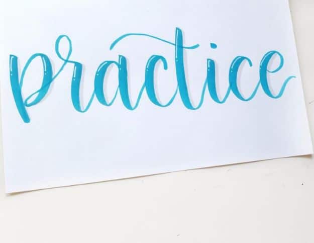 Brush Lettering Tutorials - Shade Your Lettering - Simple and Fun Calligraphy Tutorial Videos - How To Paint the Alphabet in Calligraphy Handwriting with Pens, Watercolors, Adobe Illustrator and Sharpie 