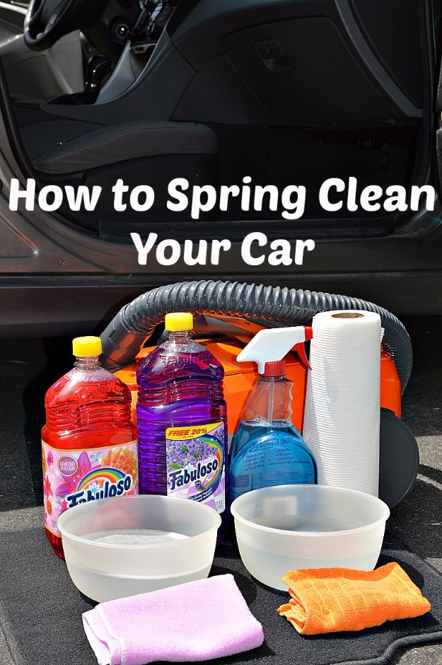 Best Spring Cleaning Ideas - Spring Clean Your Car - Easy Cleaning Tips For Home - DIY Cleaning Hacks and Product Recipes - Tips and Tricks for Cleaning the Bathroom, Kitchen, Floors and Countertops - Cheap Solutions for A Clean House #springcleaning