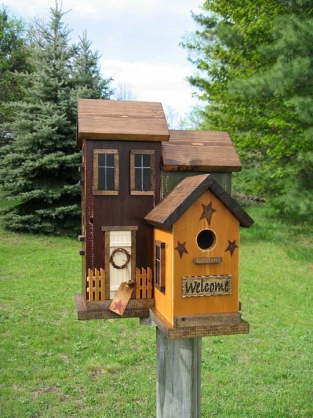 DIY Bird Houses - Build a Bird House - Easy Bird House Ideas for Kids and Adult To Make - Free Plans and Tutorials for Wooden, Simple, Upcyle Designs, Recycle Plastic and Creative Ways To Make Rustic Outdoor Decor and a Home for the Birds - Fun Projects for Your Backyard This Summer 