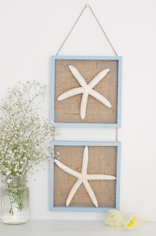 DIY Burlap Ideas - Burlap Nautical Wall Decor - Burlap Furniture, Home Decor and Crafts - Banners and Buntings, Wall Art, Ottoman from Coffee Sacks, Wreath, Centerpieces and Table Runner - Kitchen, Bedroom, Living Room, Bathroom Ideas - Shabby Chic Craft Projects and DIY Wedding Decor http://diyjoy.com/diy-burlap-decor-ideas