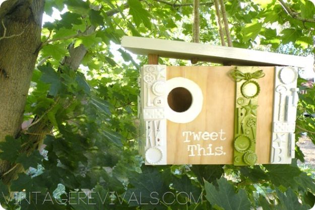 DIY Bird Houses - Cute Modern Birdhouse - Easy Bird House Ideas for Kids and Adult To Make - Free Plans and Tutorials for Wooden, Simple, Upcyle Designs, Recycle Plastic and Creative Ways To Make Rustic Outdoor Decor and a Home for the Birds - Fun Projects for Your Backyard This Summer 