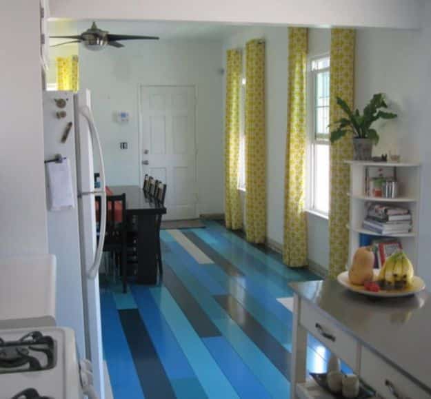DIY Flooring Projects - DIY Blue Floors - Cheap Floor Ideas for Those On A Budget - Inexpensive Ways To Refinish Floors With Concrete, Laminate, Plywood, Peel and Stick Tile, Wood, Vinyl - Easy Project Plans and Unique Creative Tutorials for Cool Do It Yourself Home Decor #diy #flooring #homeimprovement
