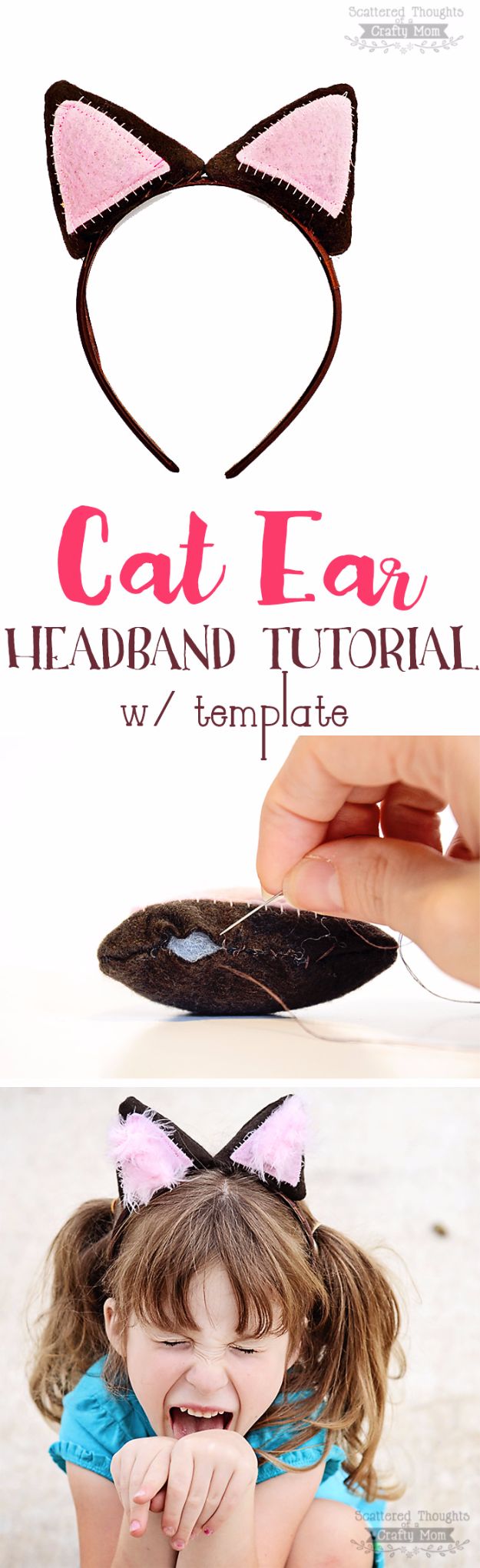 DIY Ideas With Cats - DIY Cat Ear Headband - Cute and Easy DIY Projects for Cat Lovers - Wall and Home Decor Projects, Things To Make and Sell on Etsy - Quick Gifts to Make for Friends Who Have Kittens and Kitties - Homemade No Sew Projects- Fun Jewelry, Cool Clothes, Pillows and Kitty Accessories 