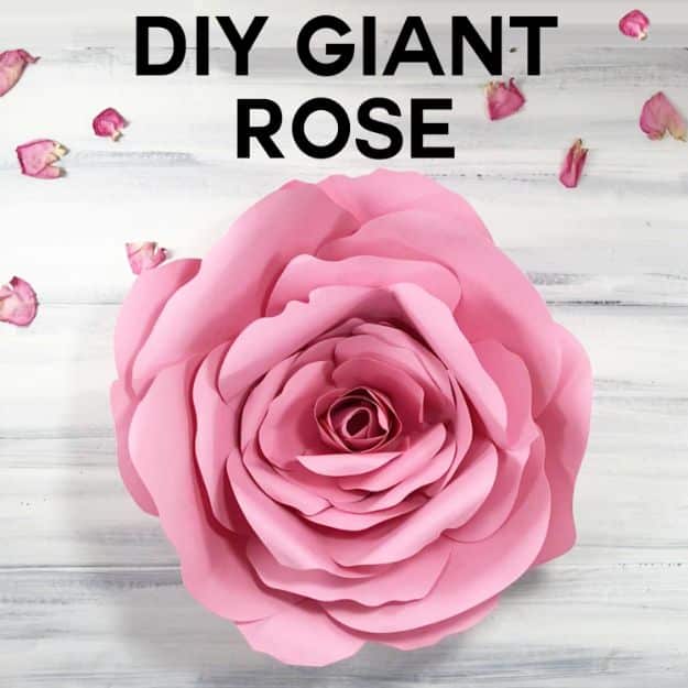 Rose Crafts - DIY Giant Rose - Easy Craft Projects With Roses - Paper Flowers, Quilt Patterns, DIY Rose Art for Kids - Dried and Real Roses for Wall Art and Do It Yourself Home Decor - Mothers Day Gift Ideas - Fake Rose Arrangements That Look Amazing - Cute Centerrpieces and Crafty DIY Gifts With A Rose http://diyjoy.com/rose-crafts