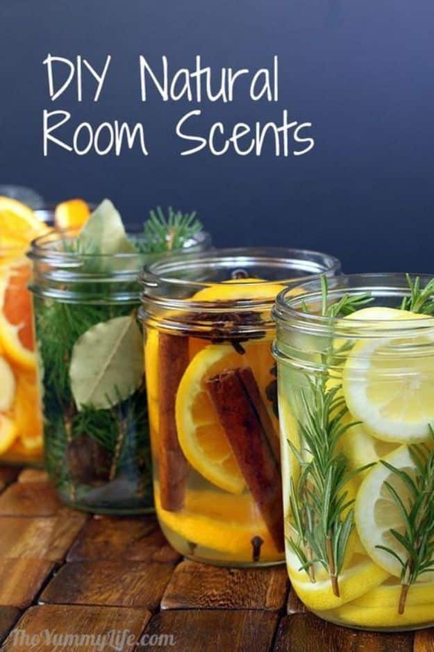 DIY Home Fragrance Ideas - DIY Mason Jar Natural Room Scents - Easy Ways To Make your House and Home Smell Good - Essential Oils, Diffusers, DIY Lampe Berger Oil, Candles, Room Scents and Homemade Recipes for Odor Removal - Relaxing Lavender, Fresh Clean Smells, Lemon, Herb 