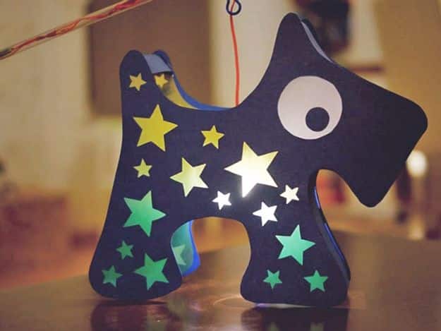 DIY Ideas With Dogs - Dog Lantern - Cute and Easy DIY Projects for Dog Lovers - Wall and Home Decor Projects, Things To Make and Sell on Etsy - Quick Gifts to Make for Friends Who Have Puppies and Doggies - Homemade No Sew Projects- Fun Jewelry, Cool Clothes and Accessories #dogs #crafts #diyideas