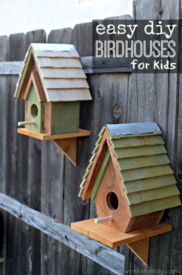 DIY Bird Houses - Easy DIY Birdhouses For Kids - Easy Bird House Ideas for Kids and Adult To Make - Free Plans and Tutorials for Wooden, Simple, Upcyle Designs, Recycle Plastic and Creative Ways To Make Rustic Outdoor Decor and a Home for the Birds - Fun Projects for Your Backyard This Summer 