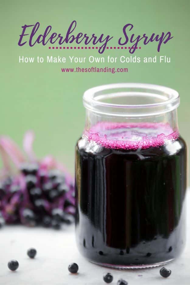 DIY Home Remedies - Elderberry Syrup - Homemade Recipes and Ideas for Help Relieve Symptoms of Cold and Flu, Upset Stomach, Rash, Cough, Sore Throat, Headache and Illness - Skincare Products, Balms, Lotions and Teas 