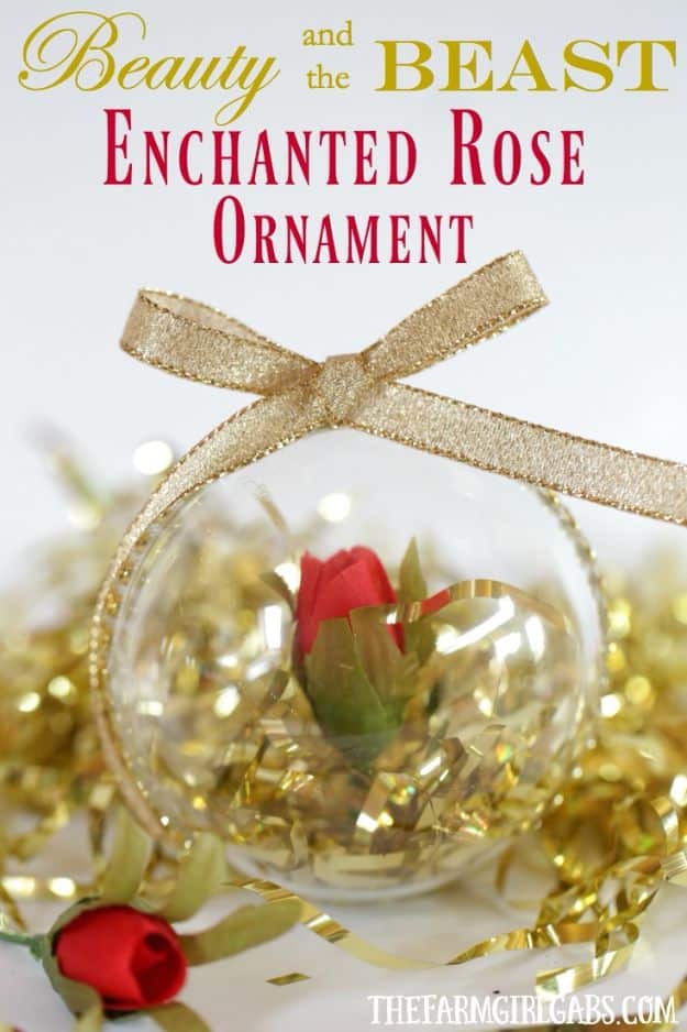 Rose Crafts - Enchanted Rose Ornament - Easy Craft Projects With Roses - Paper Flowers, Quilt Patterns, DIY Rose Art for Kids - Dried and Real Roses for Wall Art and Do It Yourself Home Decor - Mothers Day Gift Ideas - Fake Rose Arrangements That Look Amazing - Cute Centerrpieces and Crafty DIY Gifts With A Rose http://diyjoy.com/rose-crafts