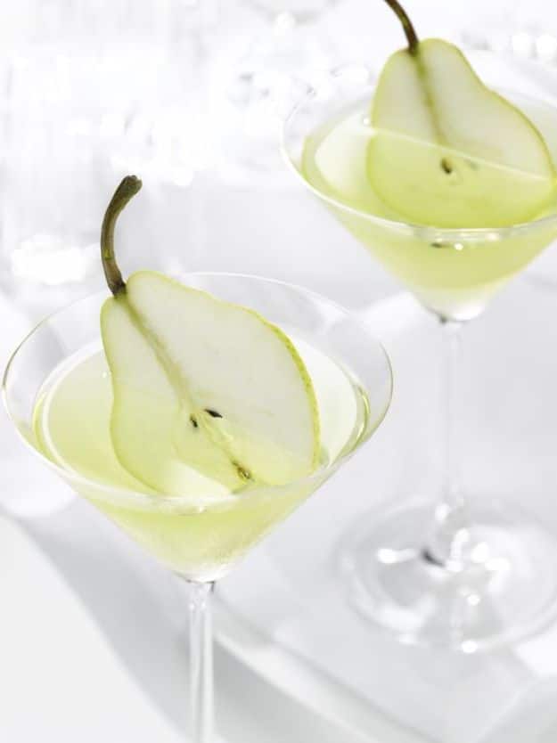 Best Dinner Party Ideas - French Pear Martini - Best Recipes for Foods to Serve, Casseroles, Finger Foods, Desserts and Appetizers- Place Settings and Cards, Centerpieces, Table Decor and Recipe Ideas for Supper Clubs and Dinner Parties http://diyjoy.com/best-dinner-party-ideas