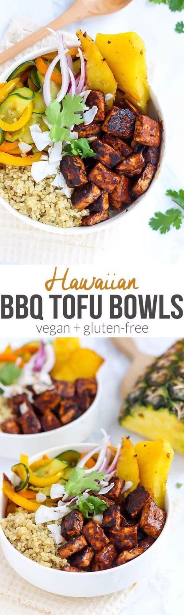 Best Barbecue Recipes - Hawaiian BBQ Tofu Bowls - Easy BBQ Recipe Ideas for Lunch, Dinner and Quick Party Appetizers - Grilled and Smoked Foods, Chicken, Beef and Meat, Fish and Vegetable Ideas for Grilling - Sauces and Rubs, Seasonings and Favorite Bar BBQ Tips #bbq #bbqrecipes #grilling