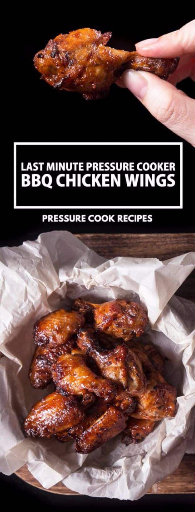 Best Barbecue Recipes - Lifesaver BBQ Pressure Cooker Chicken Wings - Easy BBQ Recipe Ideas for Lunch, Dinner and Quick Party Appetizers - Grilled and Smoked Foods, Chicken, Beef and Meat, Fish and Vegetable Ideas for Grilling - Sauces and Rubs, Seasonings and Favorite Bar BBQ Tips #bbq #bbqrecipes #grilling