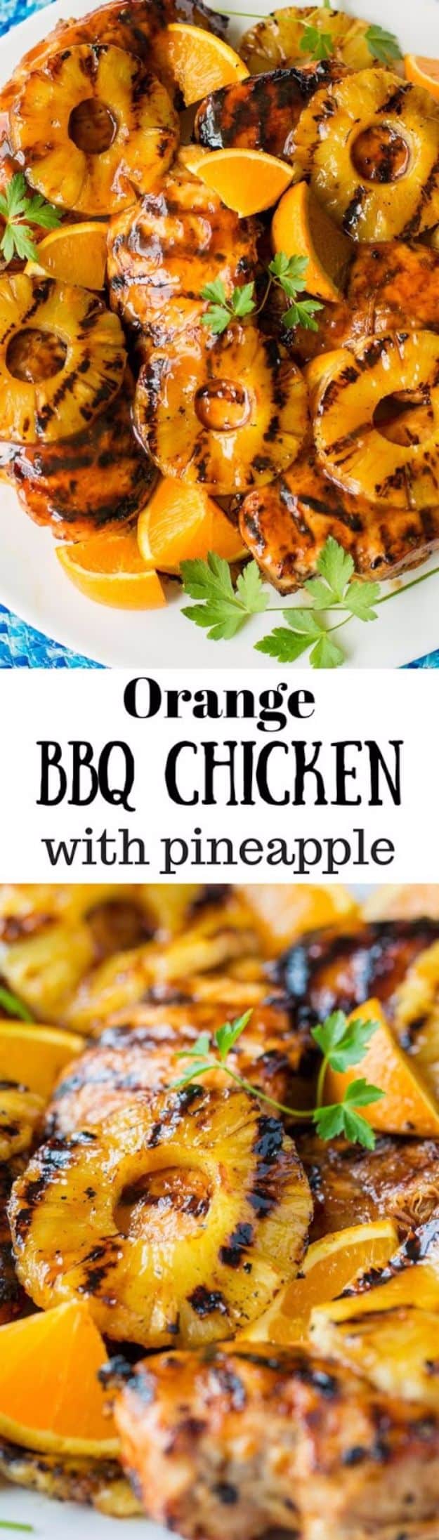 Best Barbecue Recipes - Orange Barbecue Grilled Chicken - Easy BBQ Recipe Ideas for Lunch, Dinner and Quick Party Appetizers - Grilled and Smoked Foods, Chicken, Beef and Meat, Fish and Vegetable Ideas for Grilling - Sauces and Rubs, Seasonings and Favorite Bar BBQ Tips #bbq #bbqrecipes #grilling