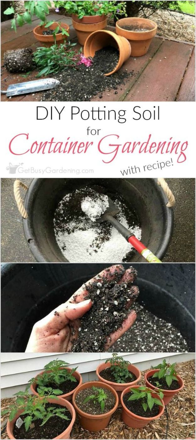 Container Gardening Ideas - Potting Soil For Container Gardening - Easy Garden Projects for Containers and Growing Plants in Small Spaces - DIY Potting Tips and Planter Boxes for Vegetables, Herbs and Flowers - Simple Ideas for Beginners -Shade, Full Sun, Pation and Yard Landscape Idea tutorials 