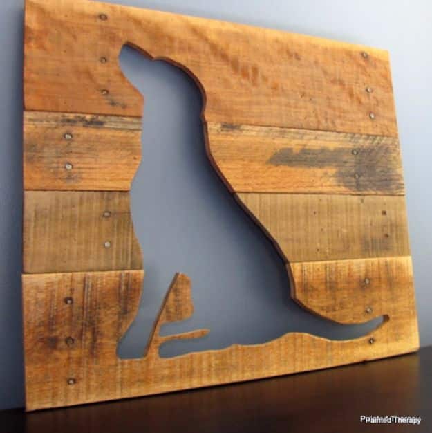 DIY Ideas With Dogs - Reclaimed Wood Animal Friend Silhouettes - Cute and Easy DIY Projects for Dog Lovers - Wall and Home Decor Projects, Things To Make and Sell on Etsy - Quick Gifts to Make for Friends Who Have Puppies and Doggies - Homemade No Sew Projects- Fun Jewelry, Cool Clothes and Accessories #dogs #crafts #diyideas