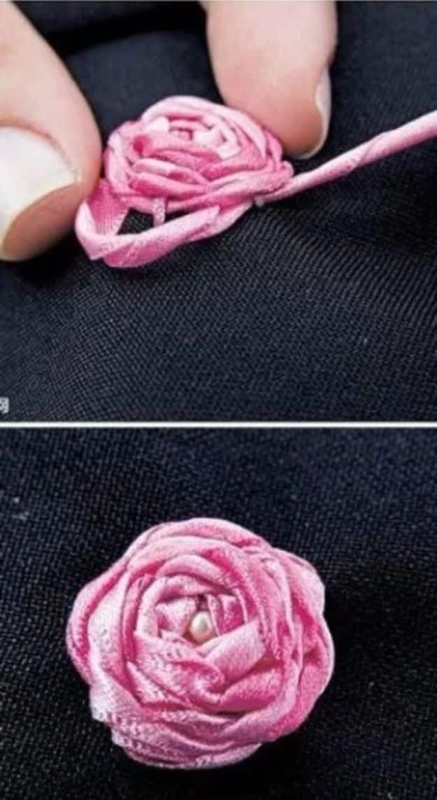 Rose Crafts - Ribbon Roses - Easy Craft Projects With Roses - Paper Flowers, Quilt Patterns, DIY Rose Art for Kids - Dried and Real Roses for Wall Art and Do It Yourself Home Decor - Mothers Day Gift Ideas - Fake Rose Arrangements That Look Amazing - Cute Centerrpieces and Crafty DIY Gifts With A Rose http://diyjoy.com/rose-crafts