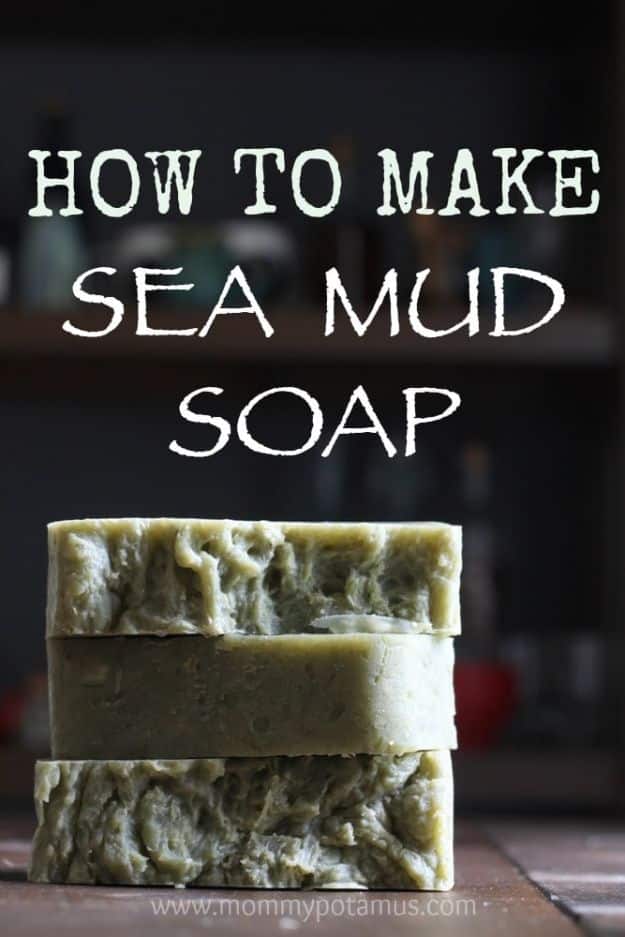 DIY Soap Recipes - Sea Mud Soap - Melt and Pour, Homemade Recipe Without Lye - Natural Soap crafts for Kids - Shea Butter, Essential Oils, Easy Ides With 3 Ingredients - soap recipes with step by step tutorials #soap #diygifts
