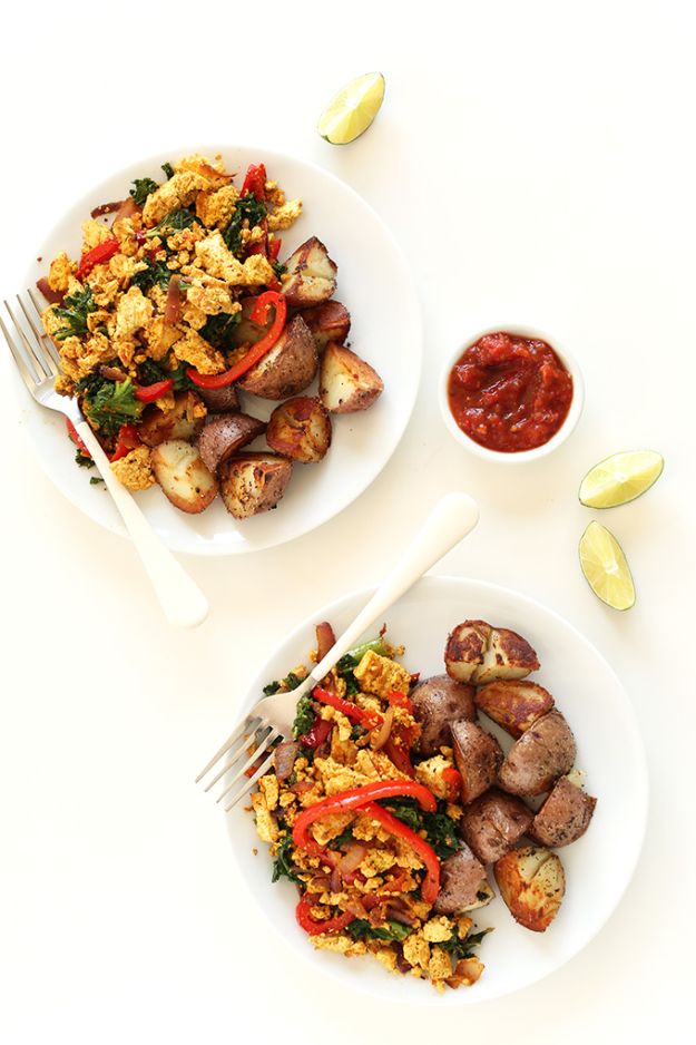 Best Brunch Recipes - Southwest Tofu Scramble - Eggs, Pancakes, Waffles, Casseroles, Vegetable Dishes and Side, Potato Recipe Ideas for Brunches - Serve A Crowd and Family with the versions of Eggs Benedict, Mimosas, Muffins and Pastries, Desserts - Make Ahead , Slow Cooler and Healthy Casserole Recipes #brunch #breakfast #recipes