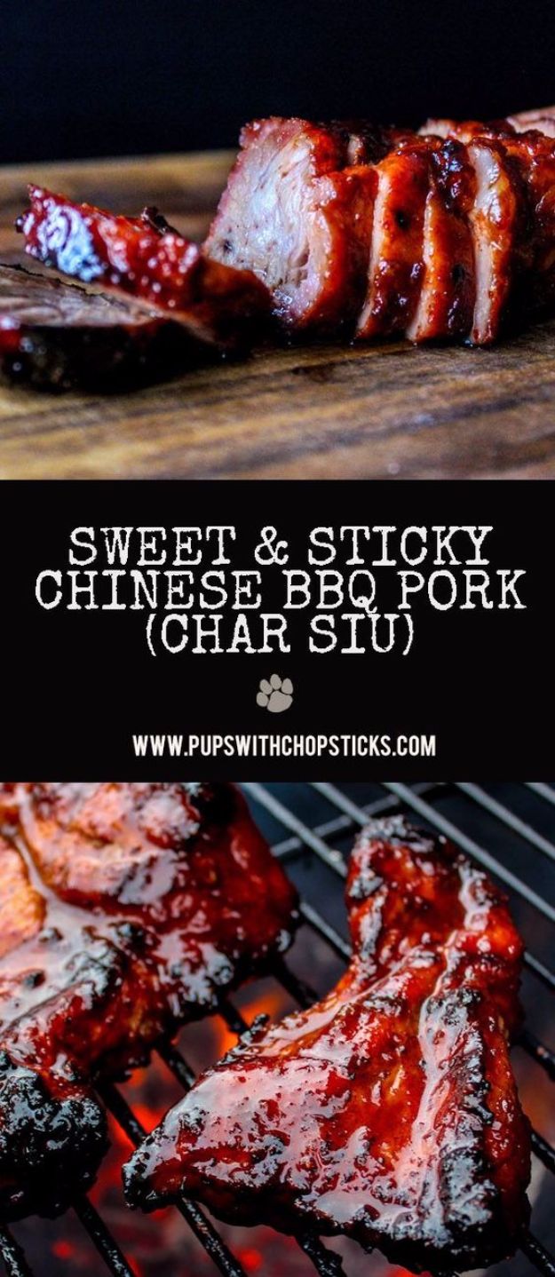 Best Barbecue Recipes - Sweet And Sticky Chinese BBQ Pork - Easy BBQ Recipe Ideas for Lunch, Dinner and Quick Party Appetizers - Grilled and Smoked Foods, Chicken, Beef and Meat, Fish and Vegetable Ideas for Grilling - Sauces and Rubs, Seasonings and Favorite Bar BBQ Tips #bbq #bbqrecipes #grilling