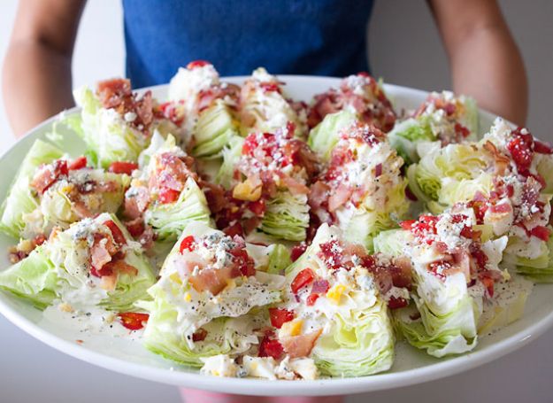 Best Dinner Party Ideas - Wedge Salad-Zupas - Best Recipes for Foods to Serve, Casseroles, Finger Foods, Desserts and Appetizers- Place Settings and Cards, Centerpieces, Table Decor and Recipe Ideas for Supper Clubs and Dinner Parties http://diyjoy.com/best-dinner-party-ideas